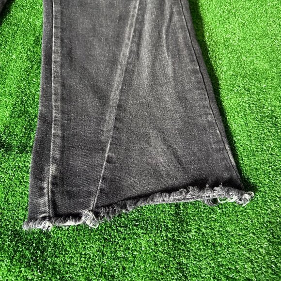 SHEIN Star Pattern Raw Trim Straight Leg Black Jeans Denim Pants Petite Size S - Picture 5 of 14